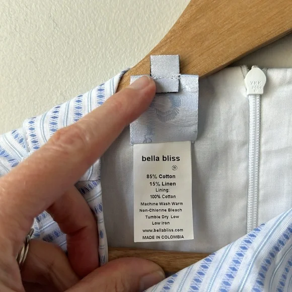 Women’s Bella Bliss Ruffle Sleeve Linen Blend Shift Dress S - Picture 6 of 10